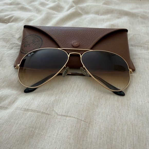 Ray-Ban Accessories - Ray-Ban Classic Gold Sunglasses with Brown Lenses
